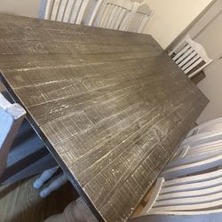 Rustic Farmhouse Dining Table – Solid Wood