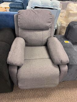 [Little Damaged]Fabric Recliner Chair, Single Reclining Sofa With Thicker Seat Cushion And A Side Pocket, Home Theater Seating With Adjustable Backres