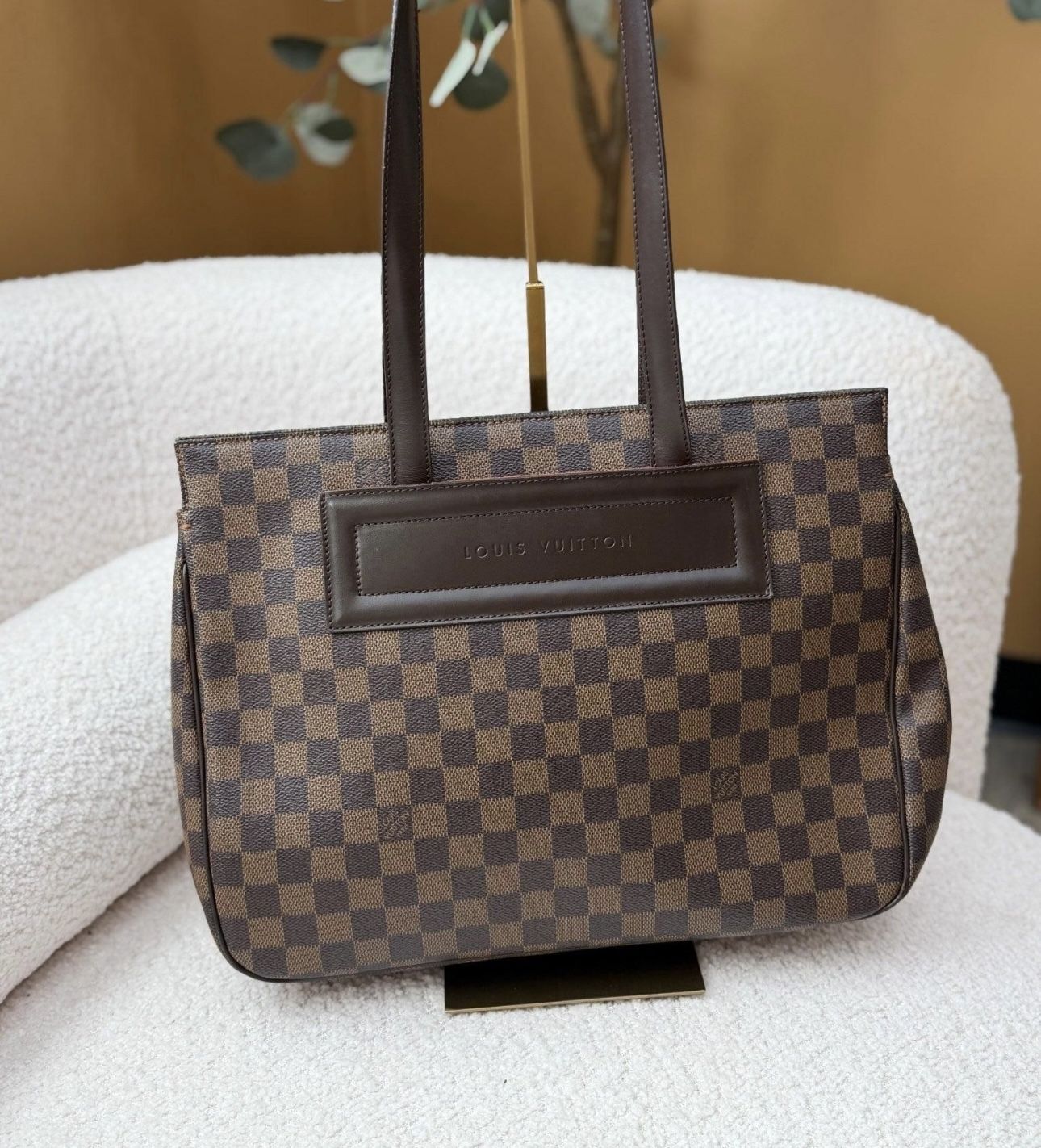 Louis Vuitton Parioli Shoulder Bag PM Brown Canvas