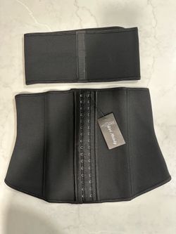 Waist Trainer Corset with Detachable Sweat Belt, Medium