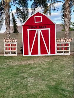 Real wood barn prop