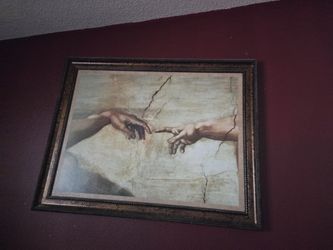 Painting "the creation of Adam."