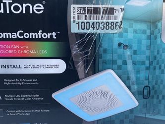 Nutone AERN110RGBL ChromaComfort 110 CFM Sone Ceiling Mounted
