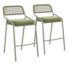 Rio Green Outdoor Barstool (Set of 2)