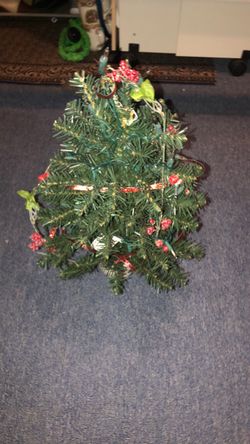 Small Artificial Christmas Tree with Decorations