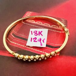 18K Yellow Gold Bracelet For Wedding 12Gr