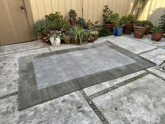 Pottery Barn Henley Wool Rug - 5' x 8' - Gray