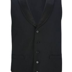 EDWARDS Men’s Black Satin Shawl Vest