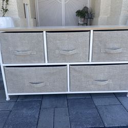 5-Drawer Fabric Storage Dresser - Lightweight Organizer