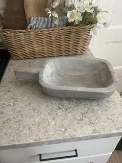 New wood dough bowl $15