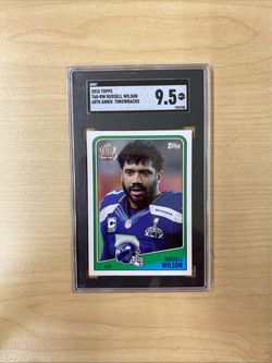 2015 Topps Russell Wilson 60th Anniversary Throwbacks SGC 9.5