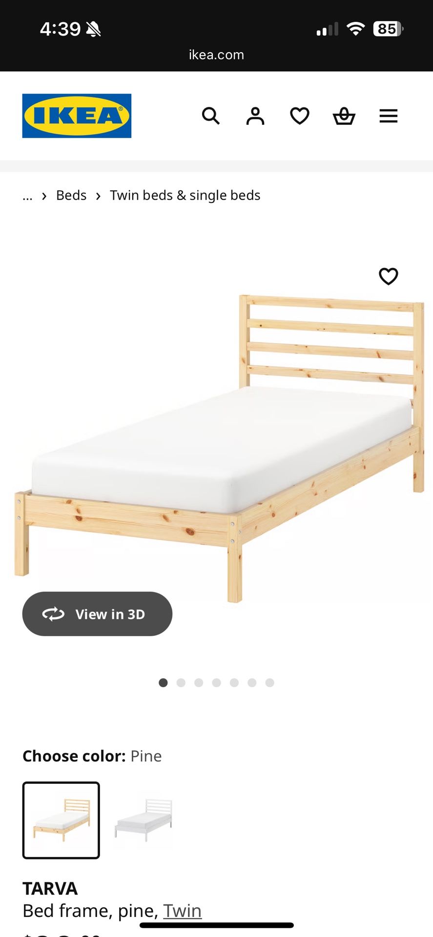 Twin Bed With Mattress