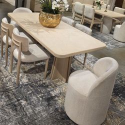 New Beautiful Ash Wood 7 Pc Dining Collection