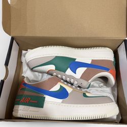 Nike Air Force 1 Shadow Sail Signal Blue Green Noise (Women's)