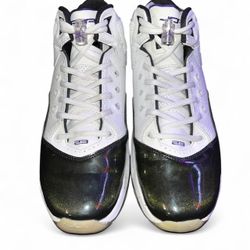 Nike Air Jordan B Loyal White & Purple Basketball Shoes