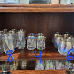 174 piece champagne/ wine glasses 