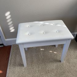Brand New White Piano Bench