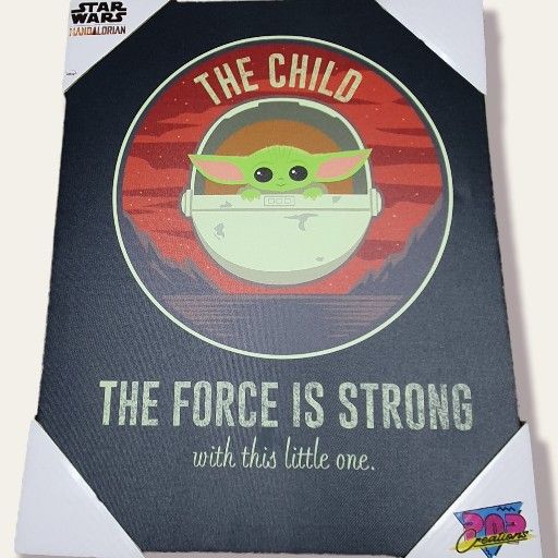 Canvas Star Wars The Child Grogu Graphic Art Baby Yoda Mandalorian Wall Decor