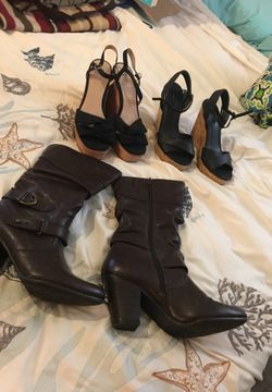H&M, Forever 21 and White Mountain women’s size 8 and 81/2 heels and boots