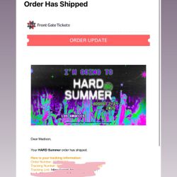 one hard summer 2 day GA wristband!! 