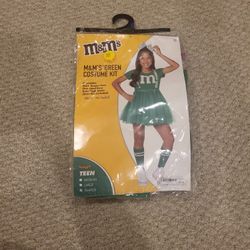 Girls Green M&M Costume Size XL 