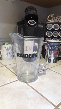 Raiders beverage/beer pitcher, like new