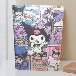 ✨ Let your travel style shine with this ultra-kawaii passport wallet featuring Kuromi, Cinnamoroll, Hello Kitty, and a swirl of sweet treats! ✨