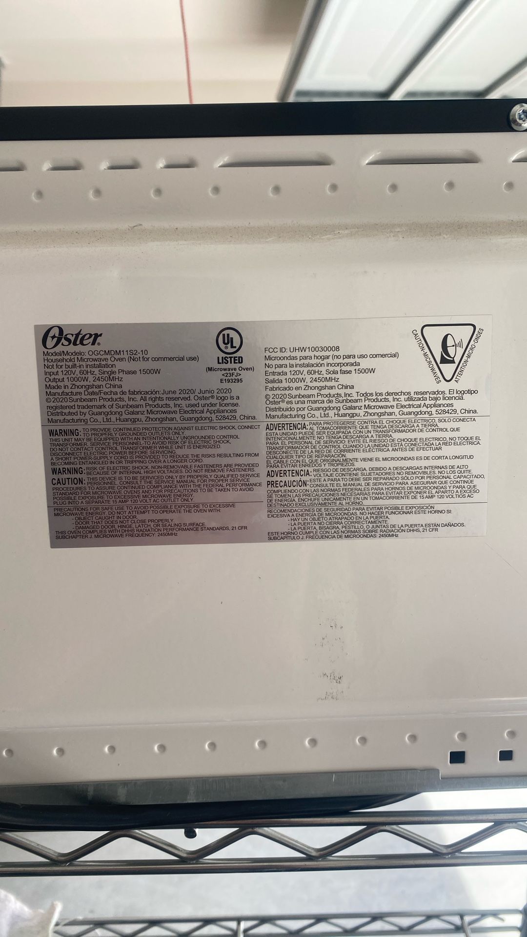 Microwave Oven