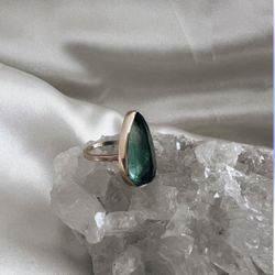Green Fluorite Gemstone Ring