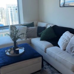 Sectional For Sale Abilen Fabric Sectional with Storage Ottoman