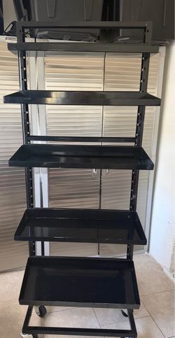 Black Metal Rolling Cart