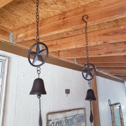 Two Metal Western Wind Chimes. Excellent Conditions 