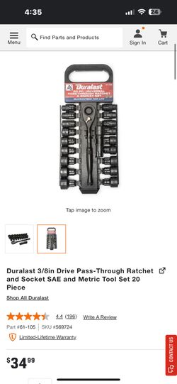 Ratchet & and Socket SAE and Metric Tool Set
