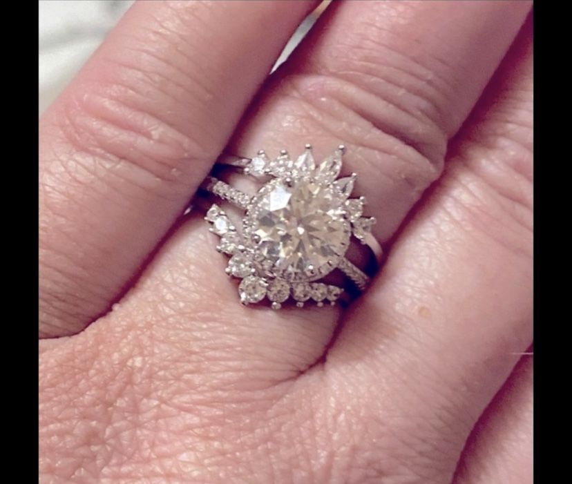Tiara Crown Diamond Silver Ring S925 Sz 6,7,8