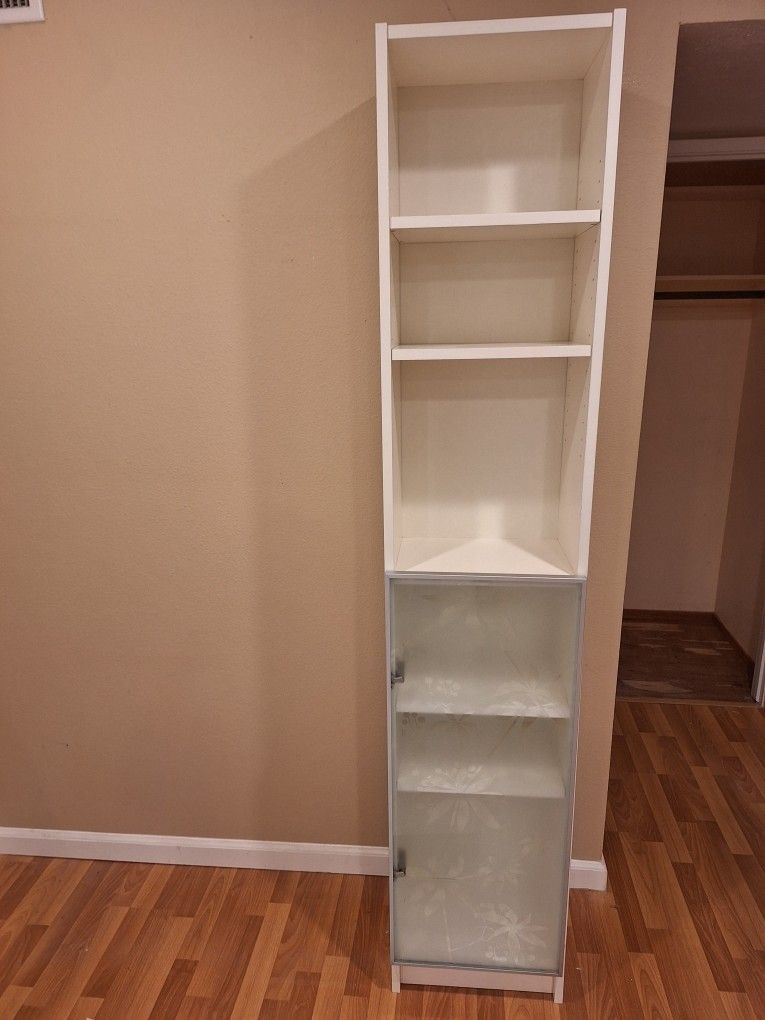 Tall Storage Cabinet With Glass Door