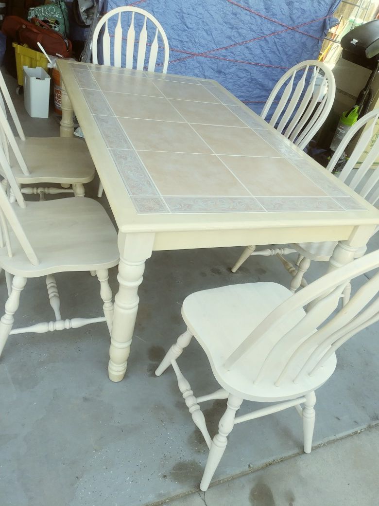 dining table and 6 chairs