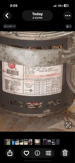 Rescue blower motor