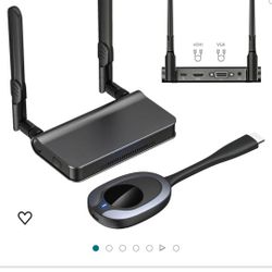 Wireless HDMI Transmitter and Receiver Kit - Plug & Play, Stable 2.4/5GHz Stream