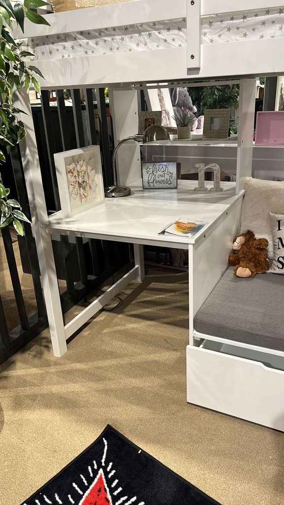 Callistus White Bunk BedFurniture of America$10 Down Payment And Financing Available