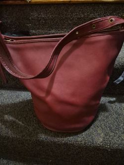 Coach Duffle Sac Bucket Glove-tanned Leather 9085 Red NYC
