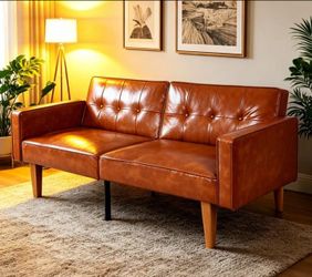 Mid Century Modern Convertible Futon Sofa