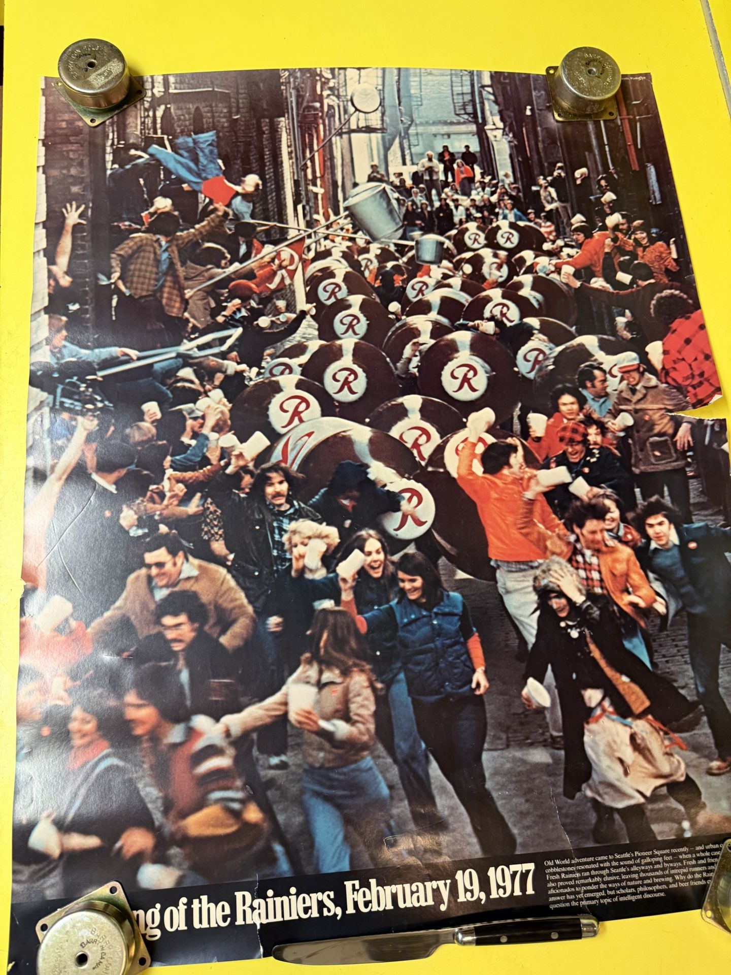 Vintage Original Rainier Beer, Running Of The Rain Ears Poster