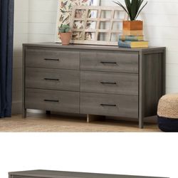 gray 6 drawer dresser