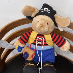 Gund Baby Teach Me Pirate Stuffed Dog In Pirate Outfit 15" Stuffed animal plush