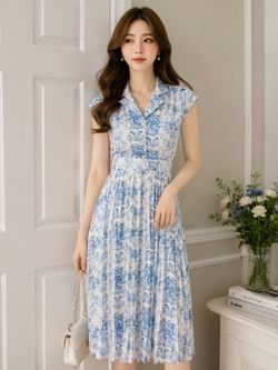 Elegant A-Line Midi Dress