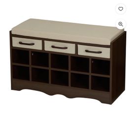 Storage Bench Dark Brown New 