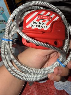 Lockout Tagout Cable Lock, Four Keyhole Steel Cable Lock