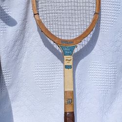 Vintage 70s Wilson Chris Evert Advisory Staff Model Wooden Tennis Racket. 4 3/8" Grip. Made In USA