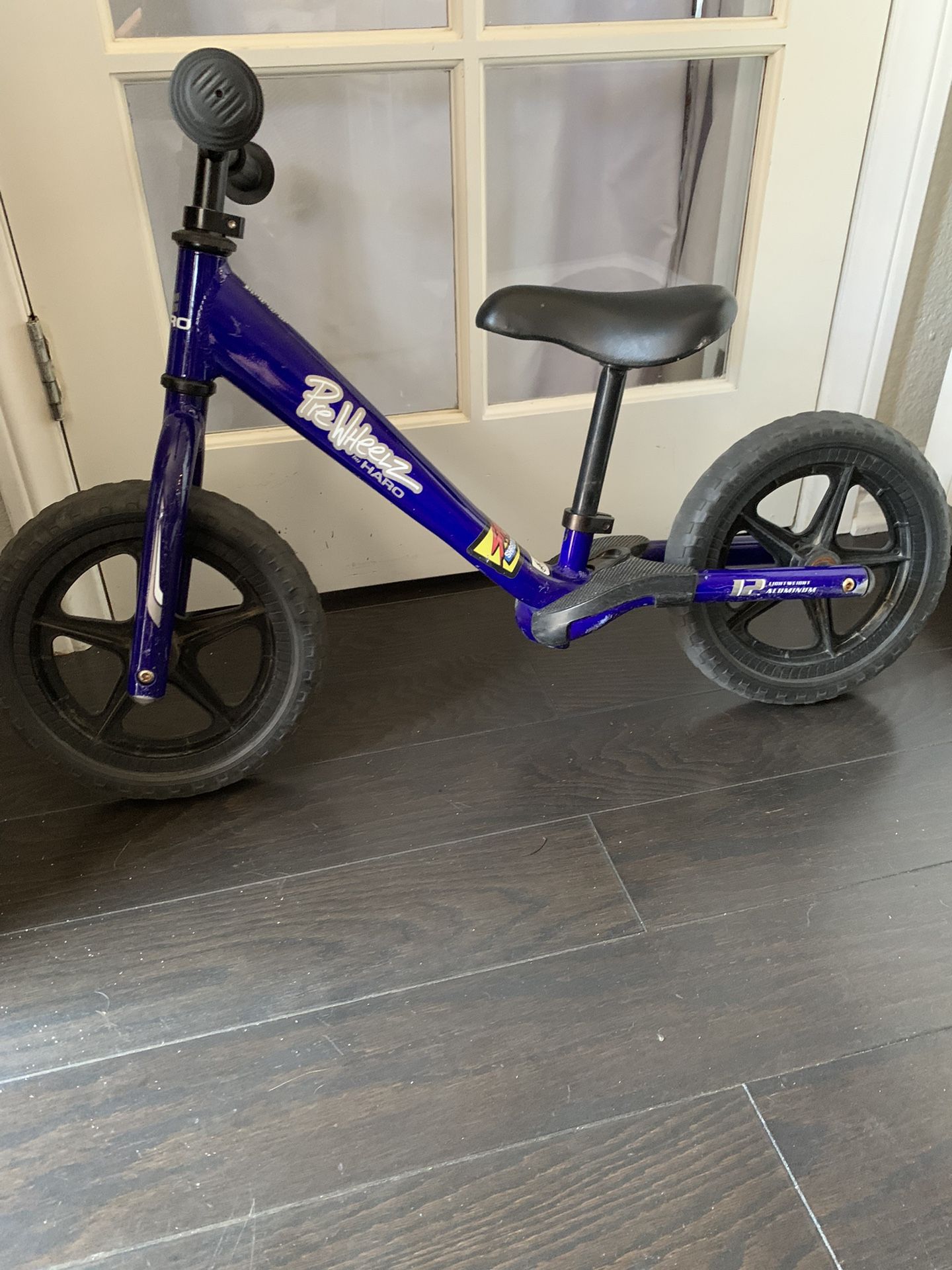 Haro Prewheelz 12" Kids Balance Bike (Blue) Strider No Pedals