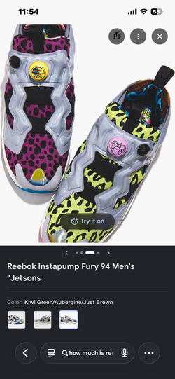 REEBOK GY8819 INSTAPUMP FURY 94 Jetsons - Flintsones PURP/GRY / 9.5
